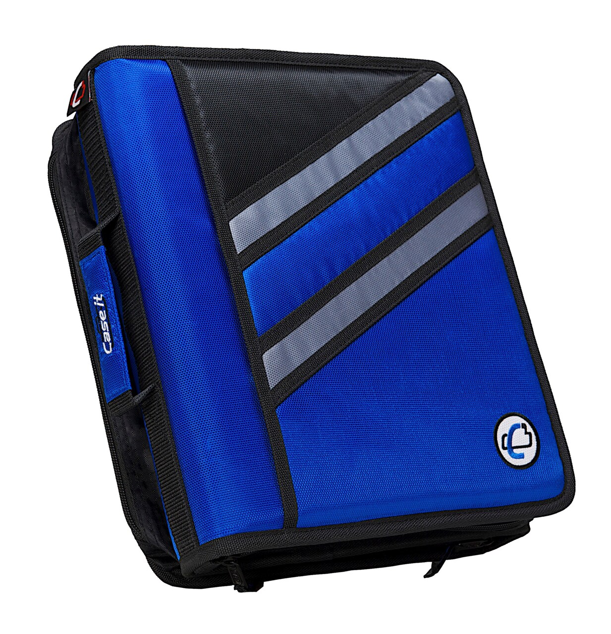 Case·it Z-Design Zippered Binder with Tab File, D-Ring, 1-1/2 Inches, Blue